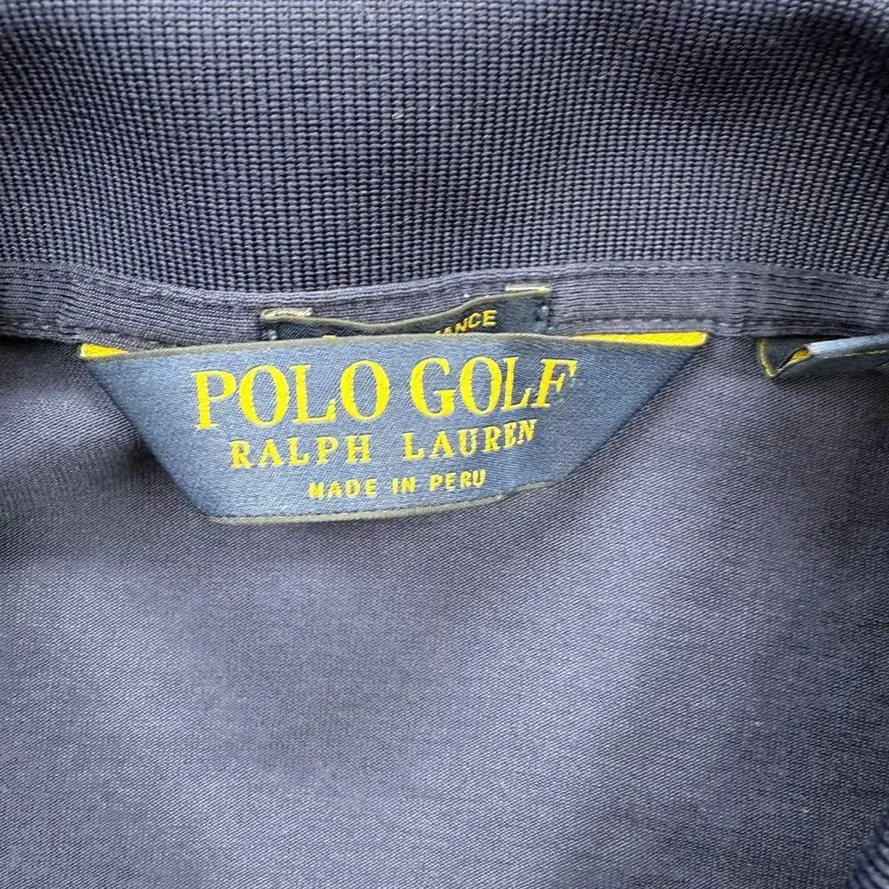 Polo‎ Golf Ralph Lauren Performance Polo Shirt Men XL Blue Cotton Outdoors.